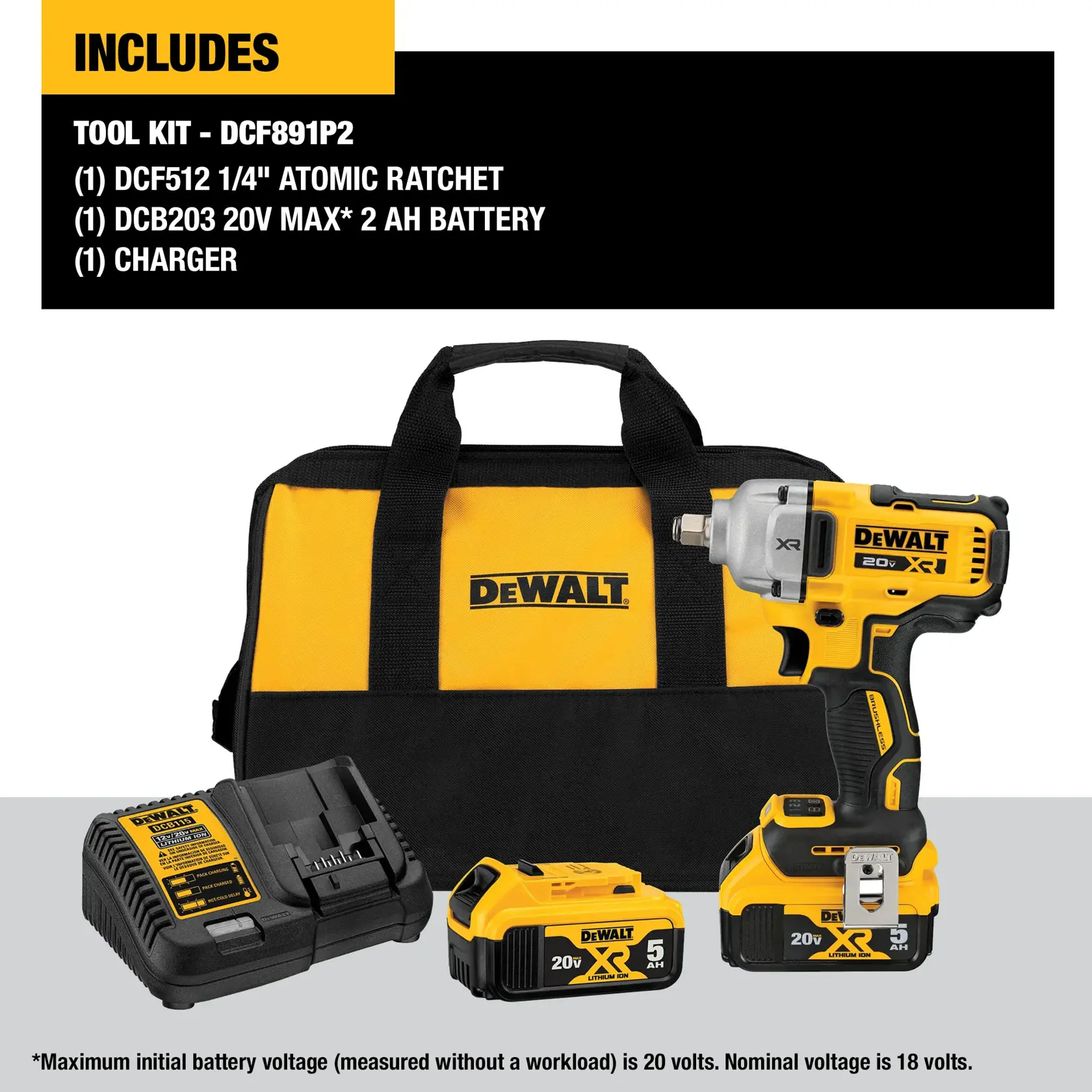 Person using a DEWALT cordless impact wrench to work on an engine in a workshop. The image highlights the Precision Wrench feature, which helps prevent overtightening and run-off. The bottom section includes a bolt icon and the text about the Precision Wrench feature.