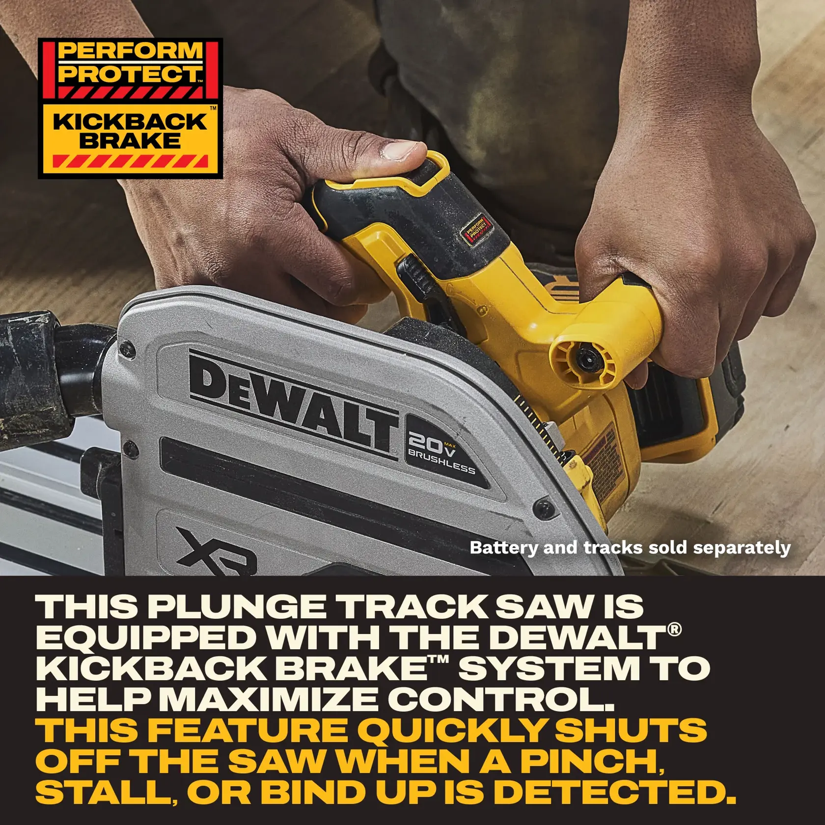 DEWALT DCS525ST, DCS525B, DCS525STWW1 scie XR en action, infos: puissance, précision, vitesse, contrôle poussière, lame.