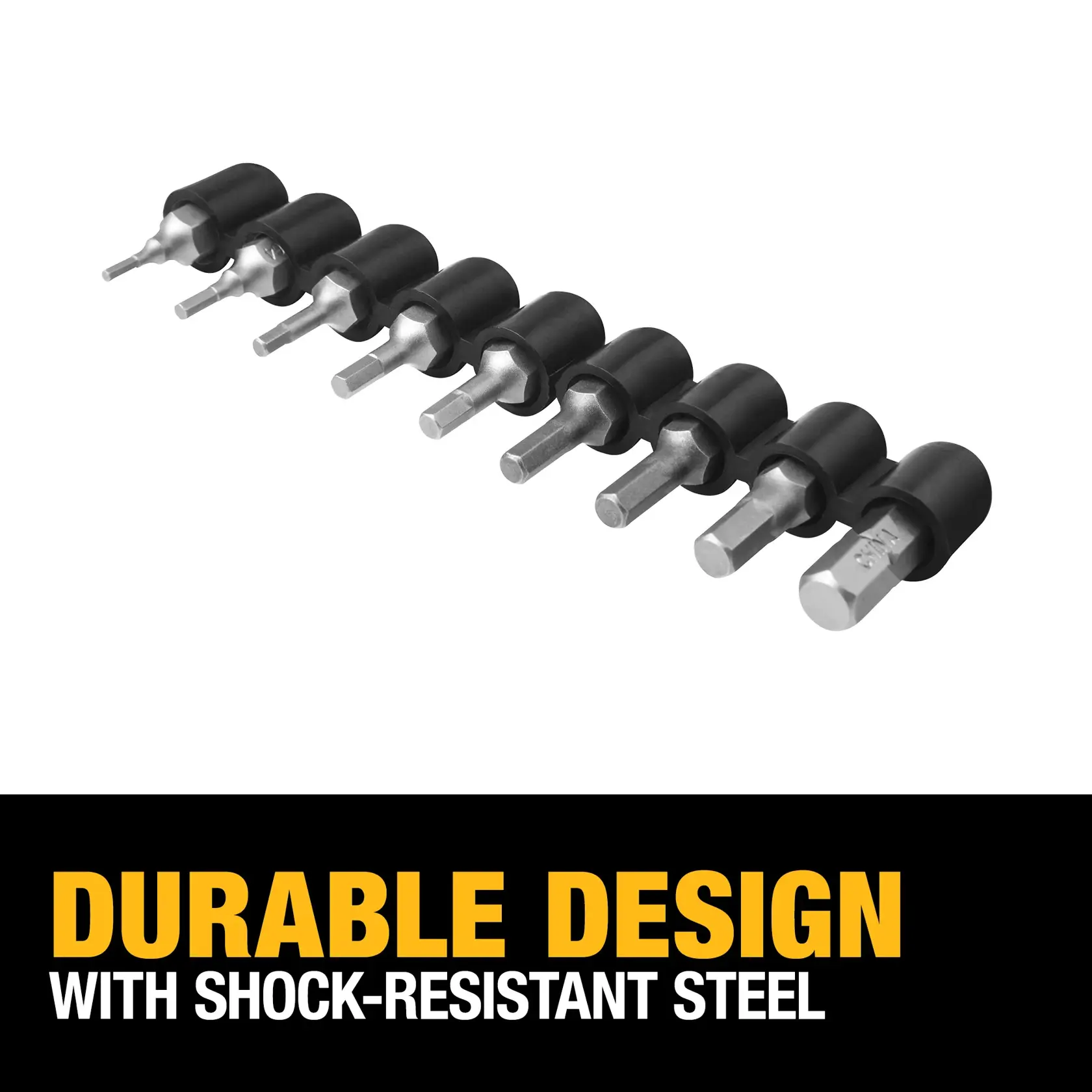 DEWALT 9 Pc. 1“ Hex Bit Set