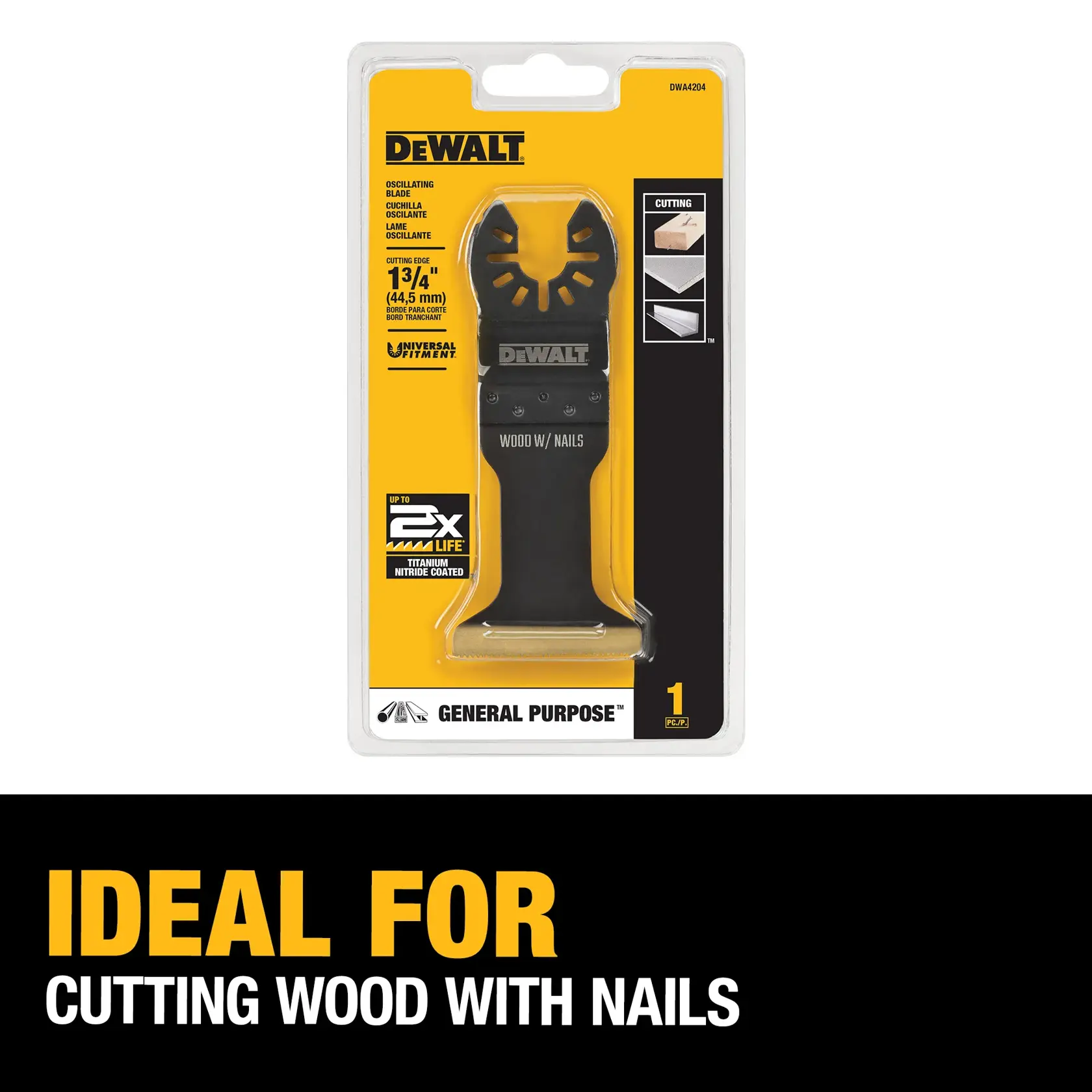 profile of Titanium Oscillating Wood Cutting Blade.
