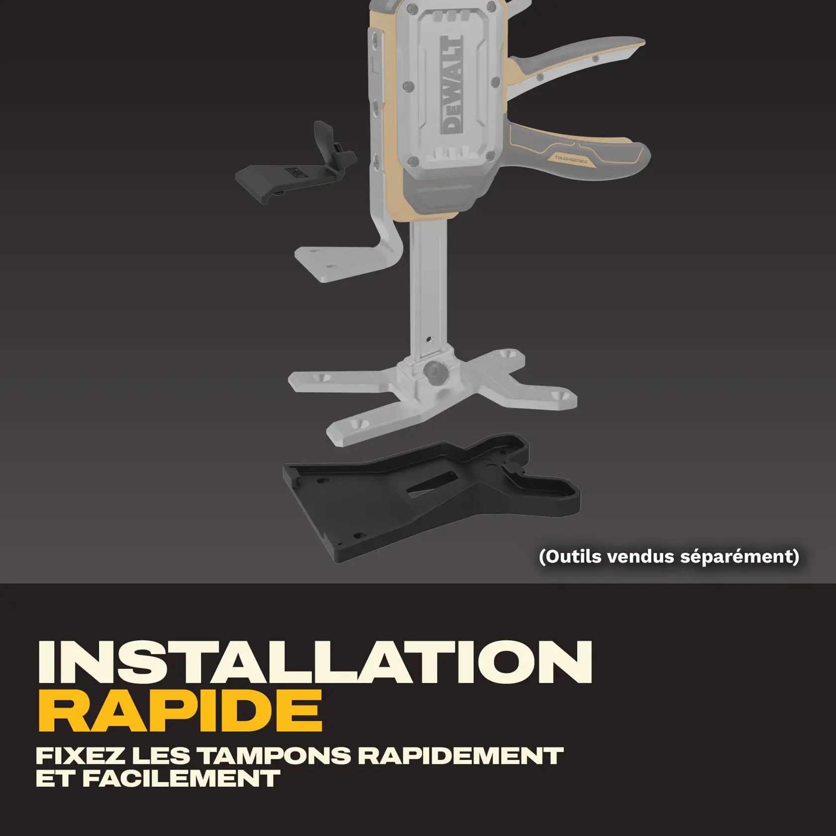 DEWALT pad protects surfaces from damage during tool use with non-marring pads. Tools sold separately.