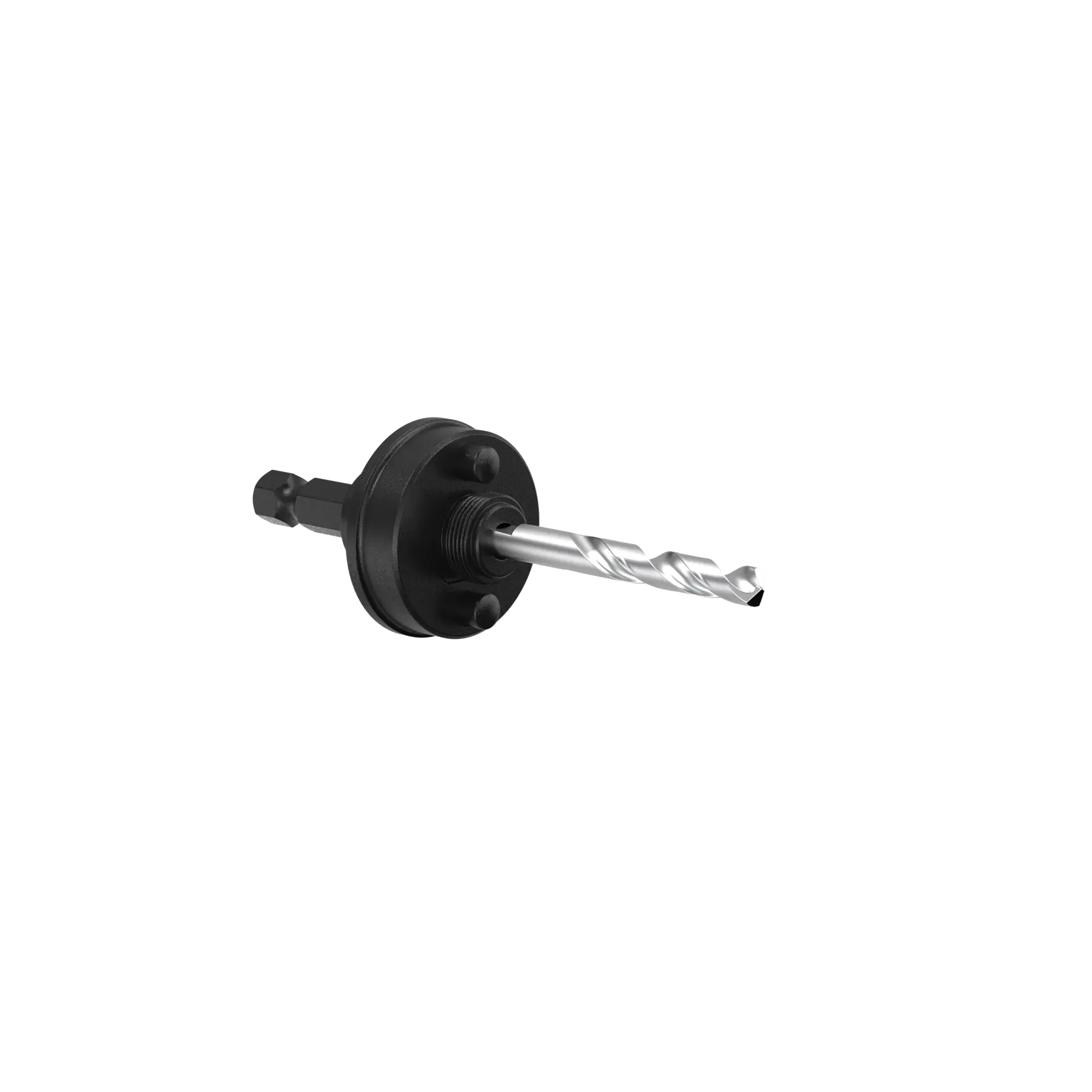 DEWALT drill bit arbor with pilot bit, shown isolated on a white background.