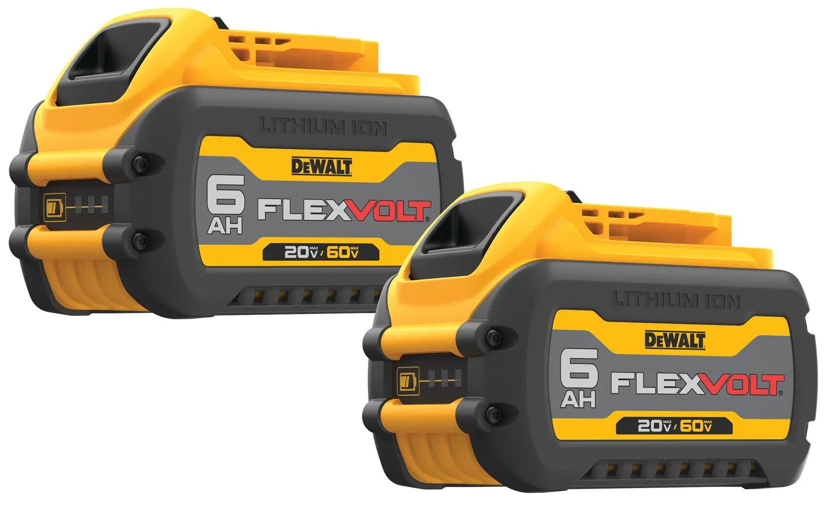Two 20 Volt to 60 Volt 6 AMP hours Batteries
