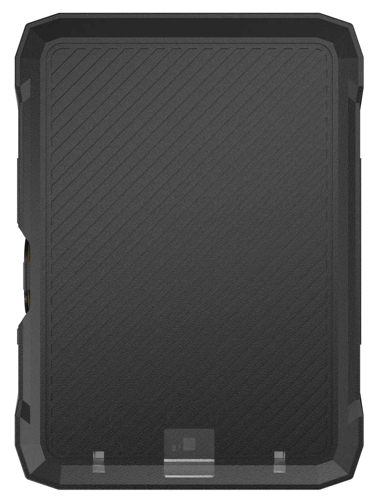 A DEWALT DCE082 product shown from above, displaying a rectangular black device with rugged edges and a textured surface. The item has a durable, industrial design typical of DEWALT products.