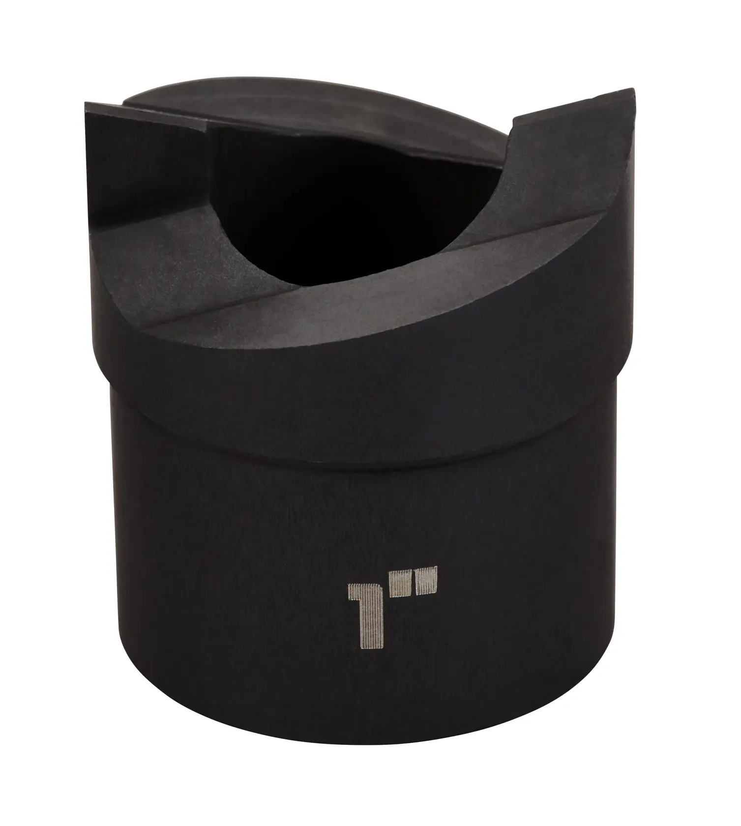 A black DEWALT tool part, cylindrical with a partial cut-out and an engraved marking that reads '1"'. The product appears to be an attachment or accessory for a power tool.