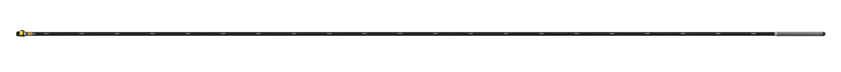 A long, thin, black extension pole with yellow and silver accents. The pole appears to be a photography accessory and is displayed horizontally against a white background.