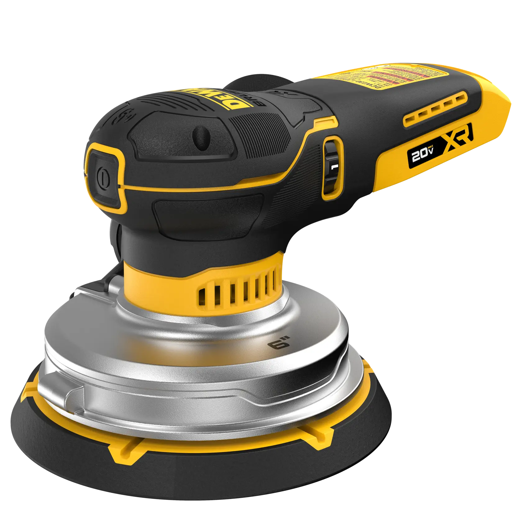 Ponceuse sans fil DEWALT 20V XR de 6 pouces pour le bois et la finition des surfaces.