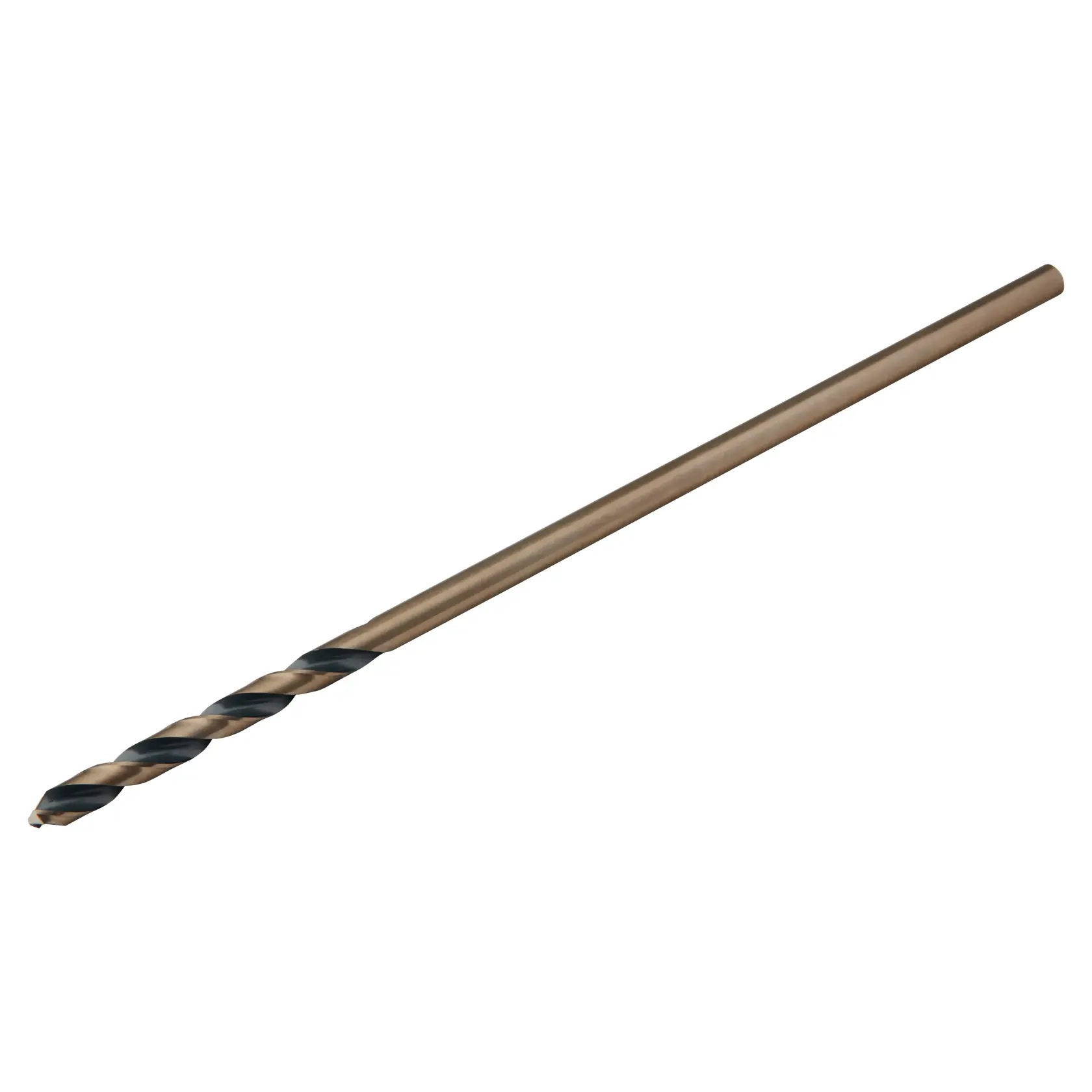 A single high-speed steel twist drill bit with a bronze finish, shown on a white background.