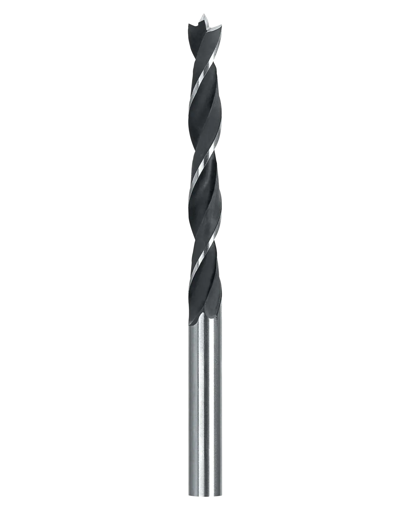 A close-up image of a DEWALT drill bit with a twisted, fluted design, used for drilling into materials such as wood or metal. The background is plain white.