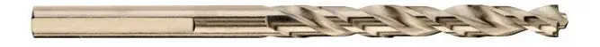 A single gold-colored drill bit with a twisted flute design, shown against a white background.