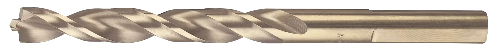 A DEWALT metal drill bit with a spiral flute design, shown against a white background.