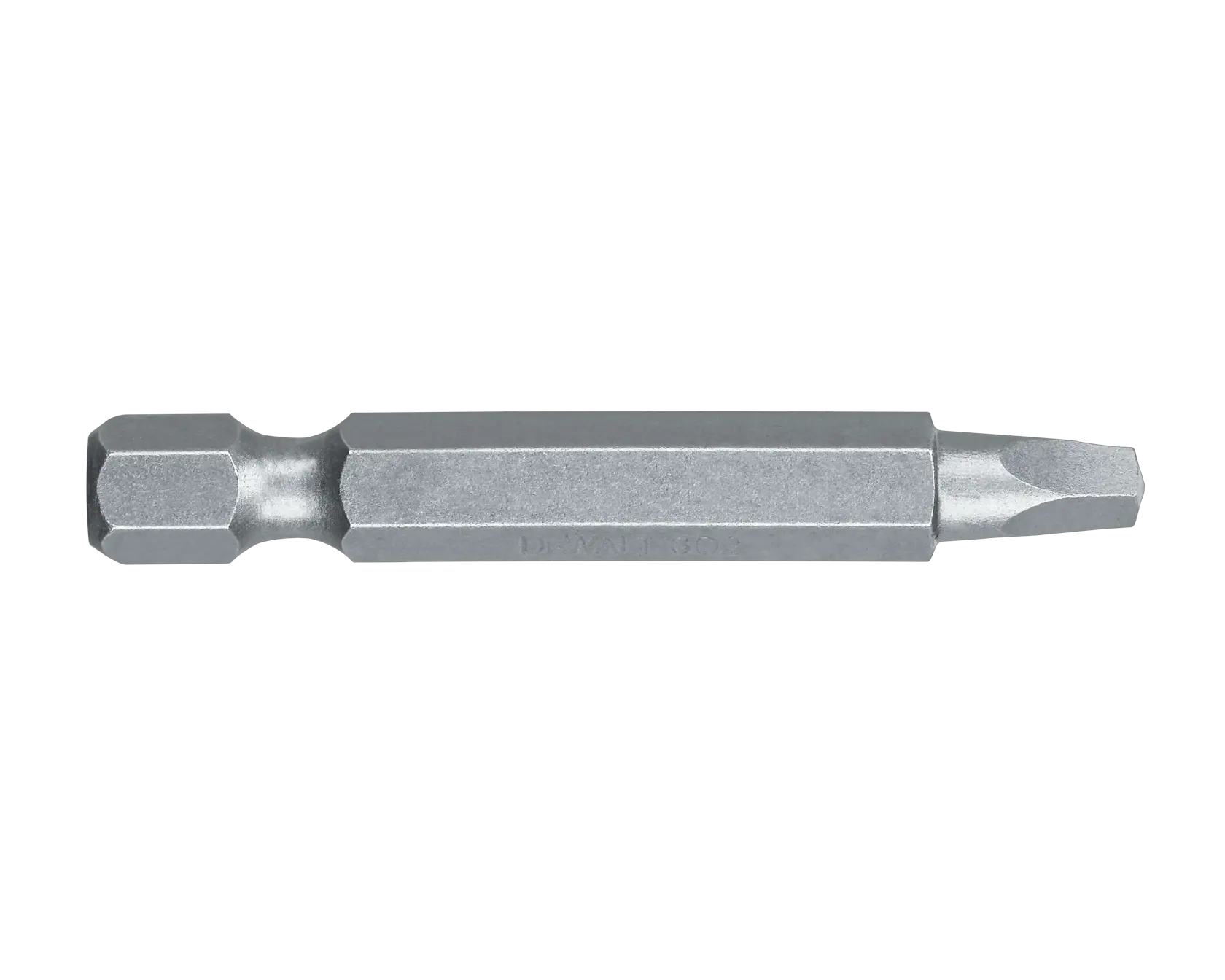 A close-up image of a DEWALT DW2212 screwdriver bit with a hexagonal shank and a flat-head tip, photographed against a white background.