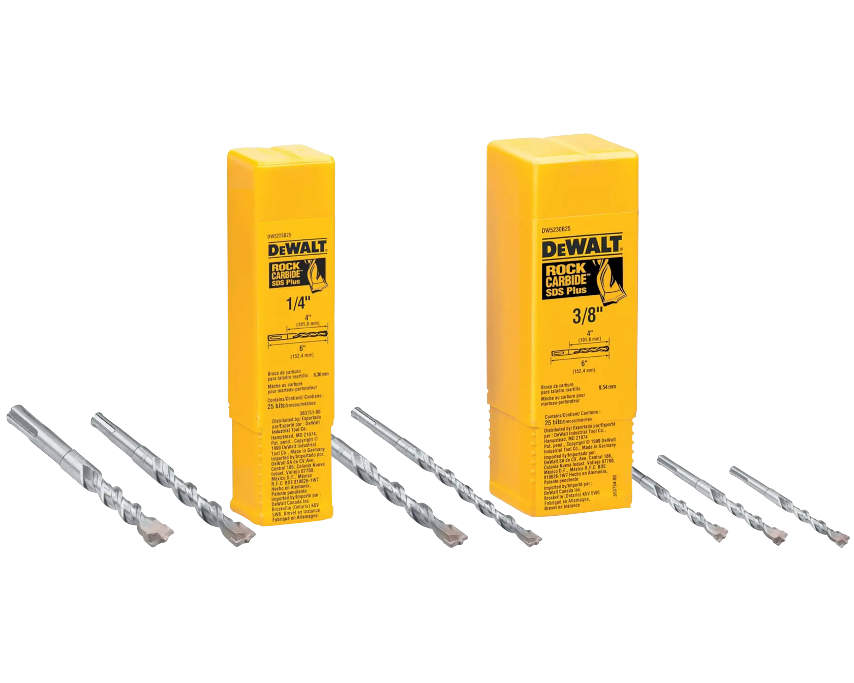 One eighth inch by 3 inch Hammer drill bits