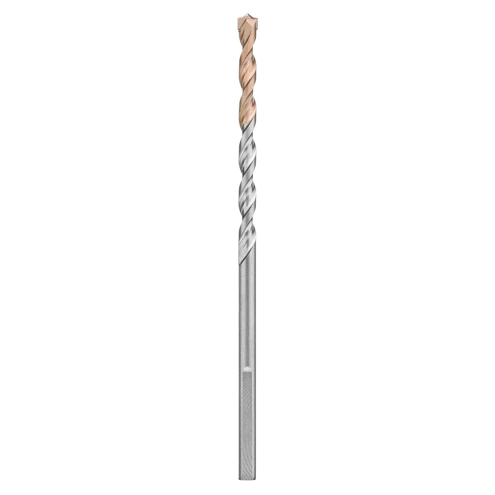 A single DEWALT masonry drill bit with a carbide tip, shown vertically on a white background.