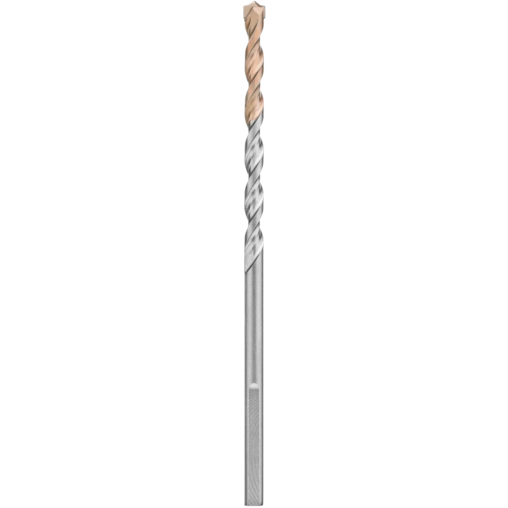 A single masonry drill bit with a carbide tip, featuring spiral flutes and a straight shank, shown against a white background.