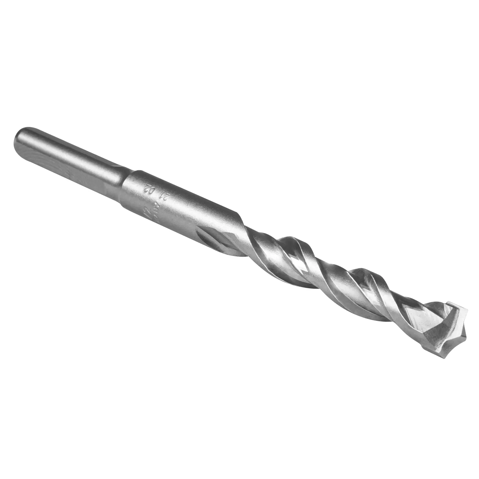A close-up image of a DEWALT metal drill bit, showing its spiral fluted design and cutting tip.