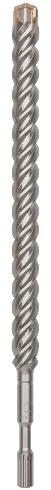A single DEWALT SDS Max rotary hammer drill bit with a spiral flute design, shown upright on a white background.