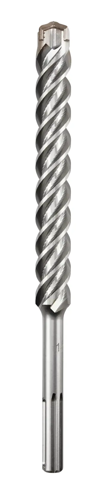 A DEWALT SDS drill bit with a spiral flute design, shown on a white background.
