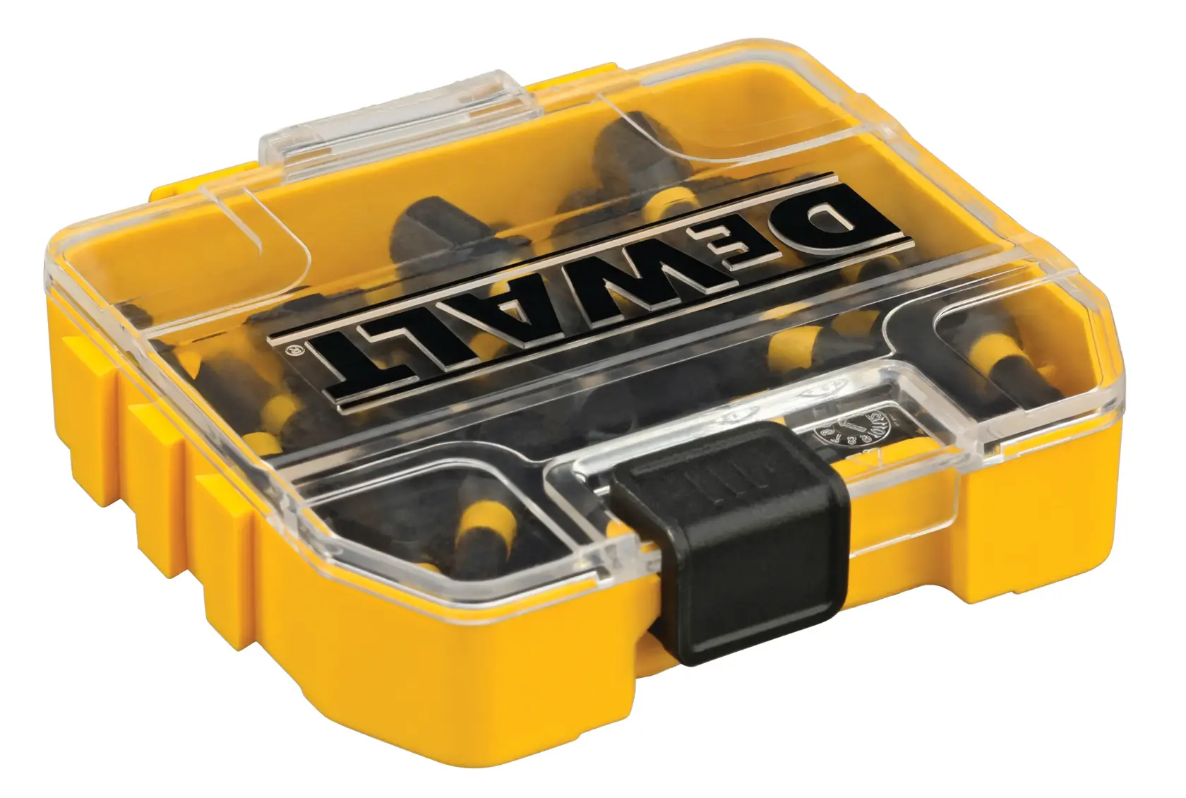Right profile of IMPACT READY Screwdriving Bit Sets with Tough Case + System in closed box.