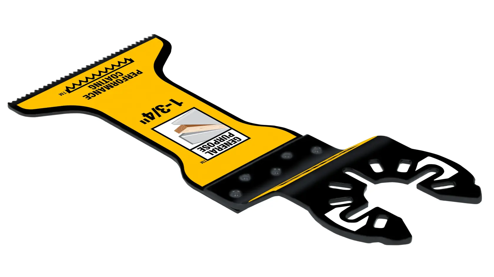 DEWALT 1 3/4“ General Purpose Blade 3/4 forward view.