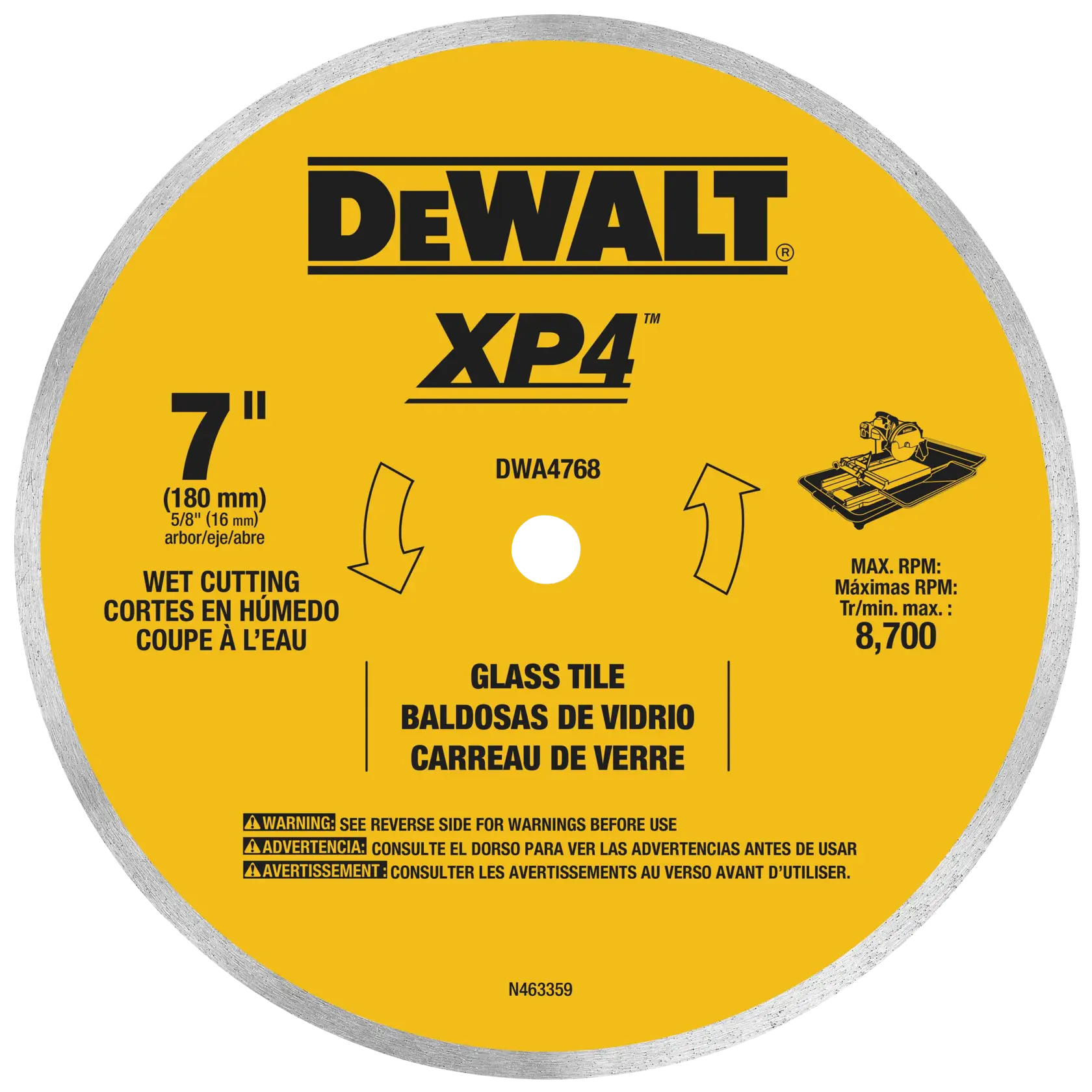 7 inch X P 4 Glass tile blades.nn