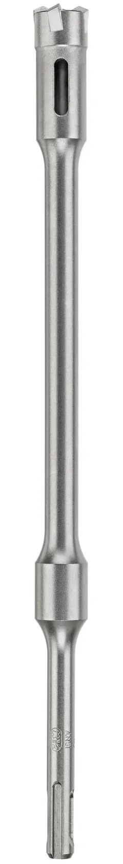 A single metal DEWALT drill bit extension, designed for use with rotary hammer drills. The shaft is straight with a connection end and a specialized tip for drilling.