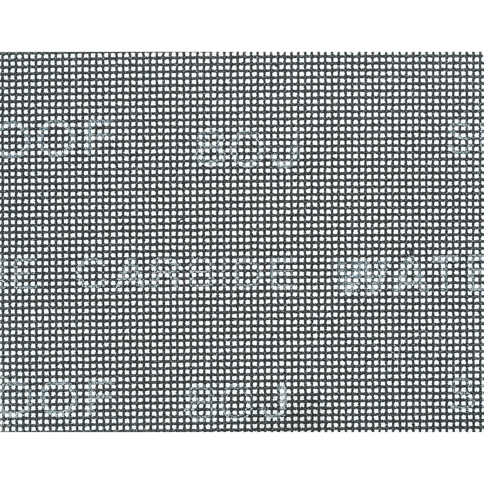 Close-up image of a DEWALT sanding mesh sheet with a grid pattern, used for surface preparation and smoothing in construction or woodworking.