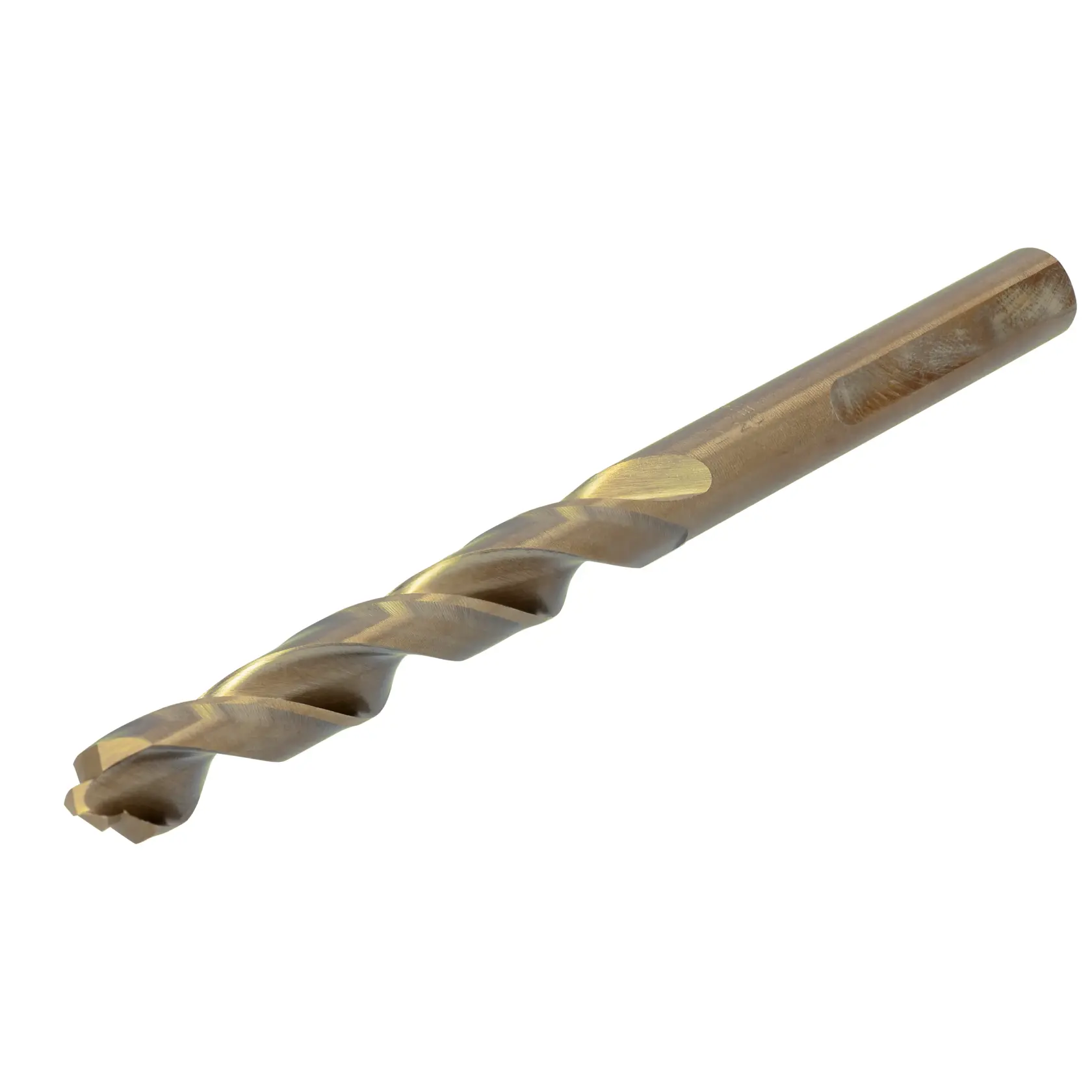 A DEWALT metal drill bit with a fluted spiral design, shown against a white background.