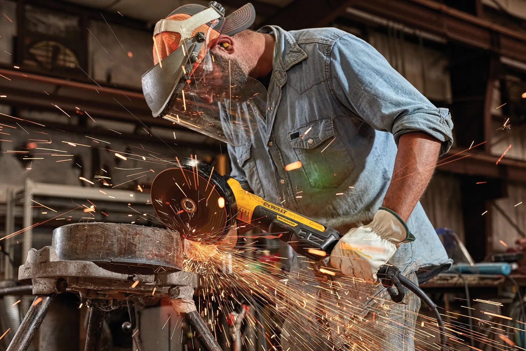 Graphic showing ideal applications for a product, including grinding, deburring, rust removal, polishing and finishing, and cutting.