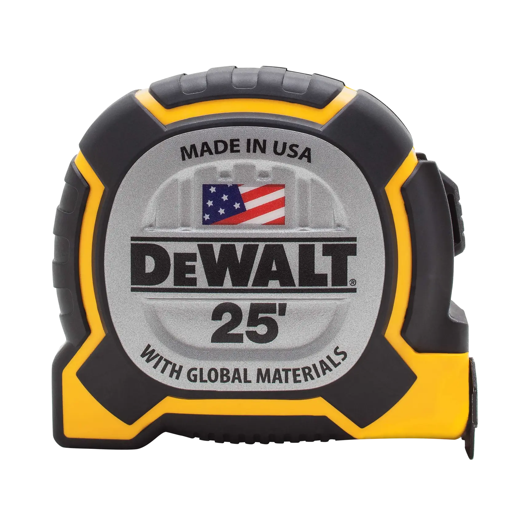 Profile of 25 feet XP Tape Measure with MADE IN USA Logo.