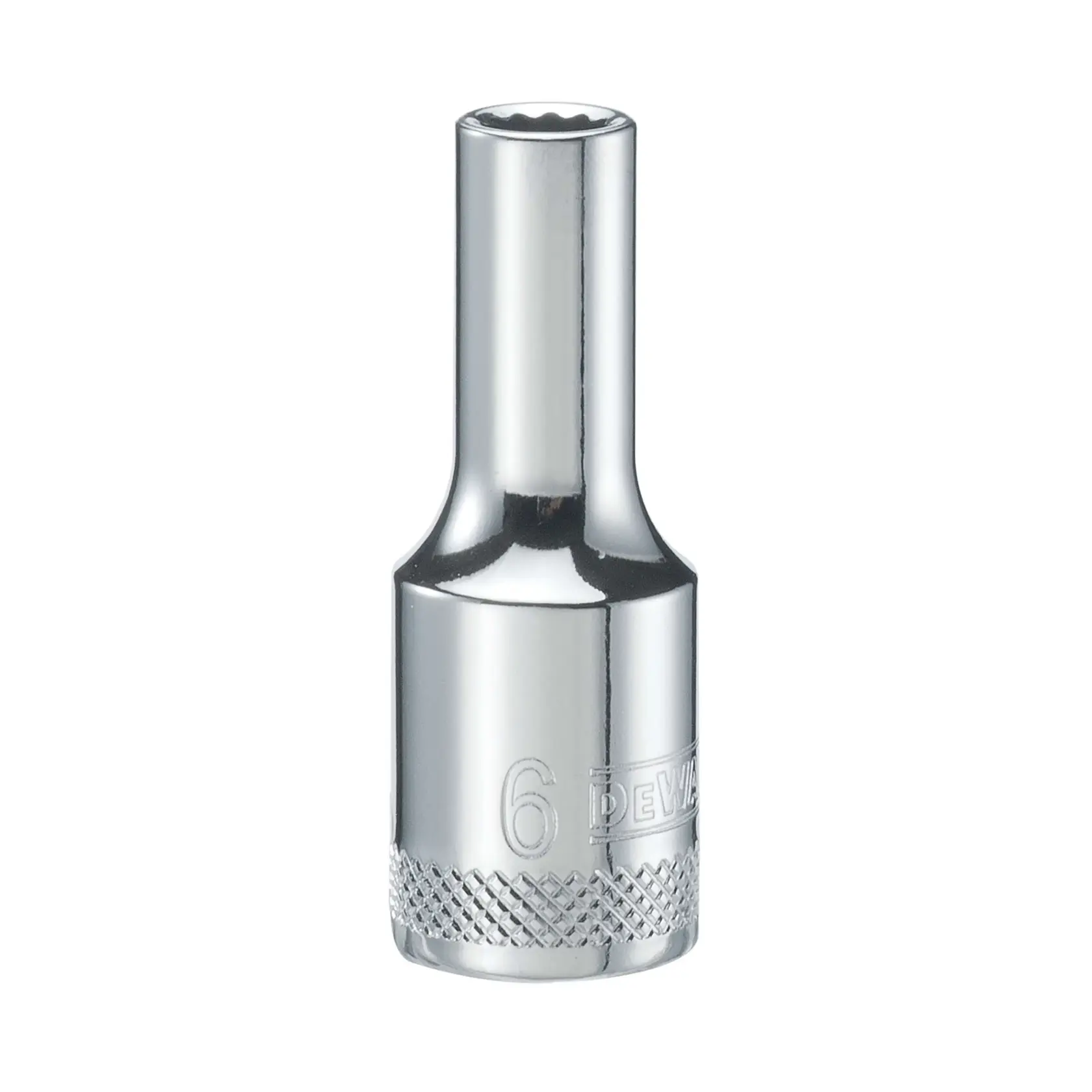 Profile of DEWALT 6 millimeter deep metric socket.