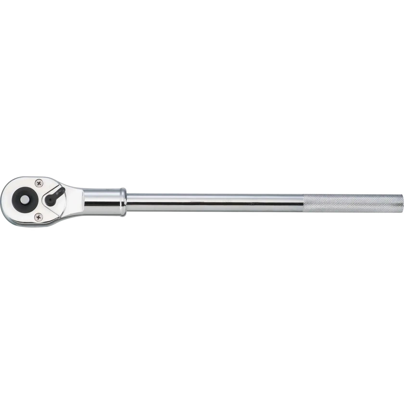 A DEWALT long-handled ratchet wrench with a knurled grip and a reversible head, used for tightening or loosening bolts.