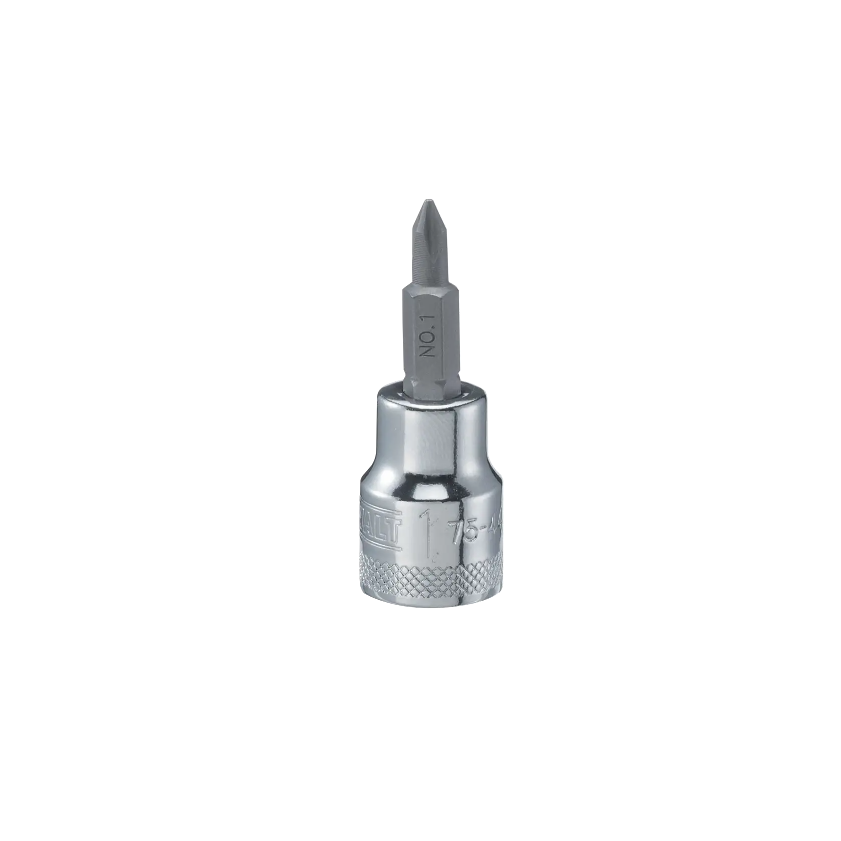 Profile of DEWALT drive phillips screwdriver bit socket.