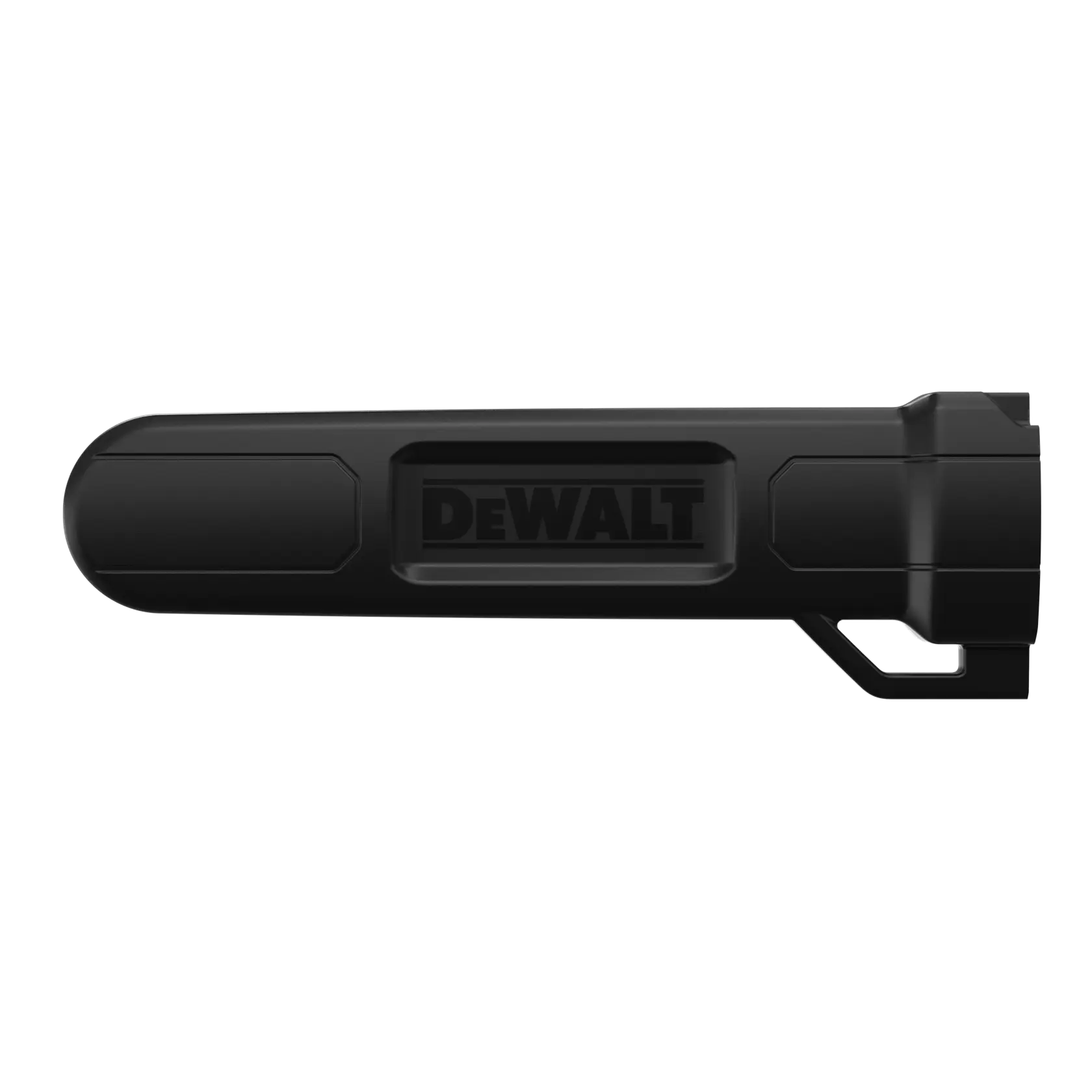 Black DEWALT-branded accessory attachment for photography equipment, shown on a white background.