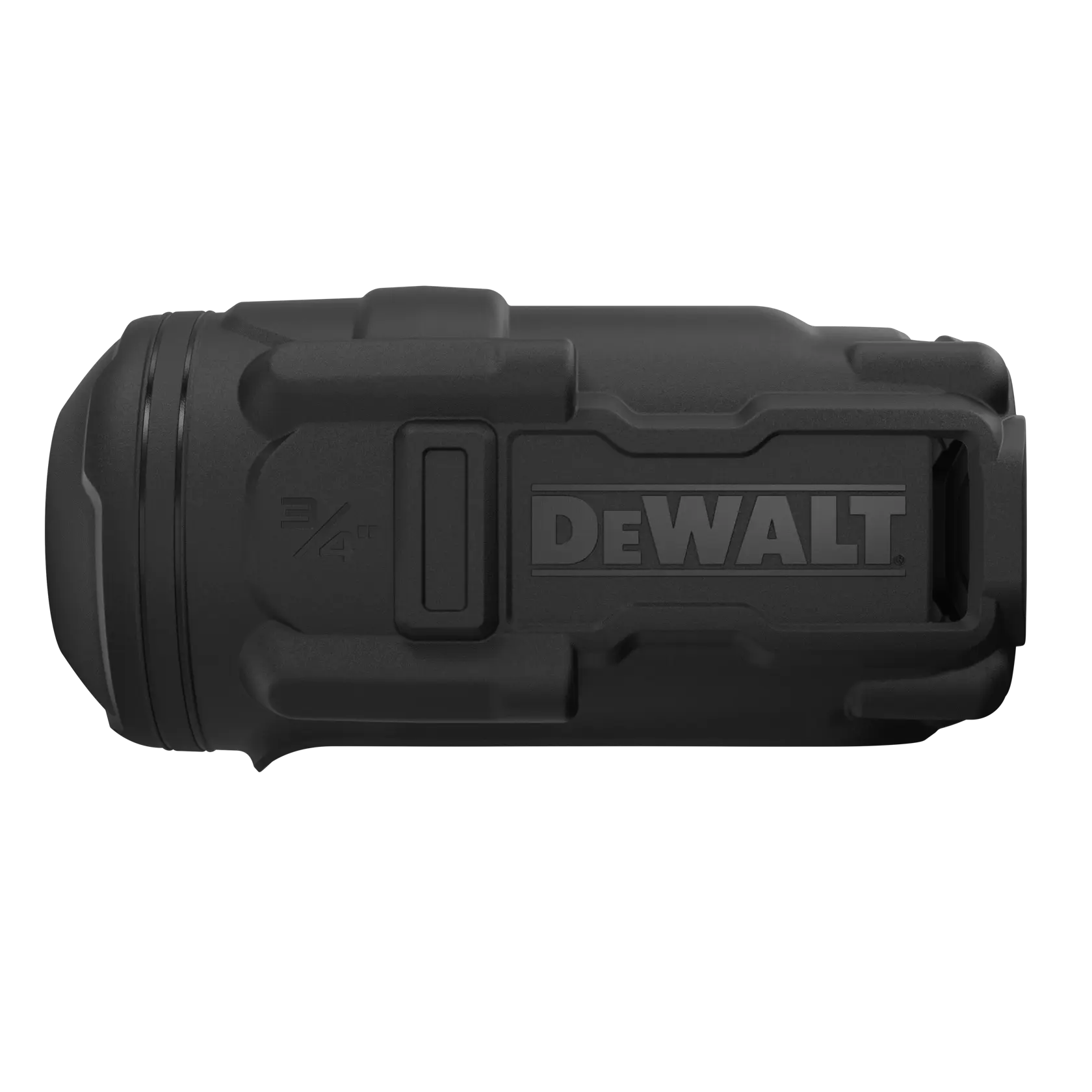 A black cylindrical photography accessory with rugged design, showing the DEWALT brand name prominently on the side.